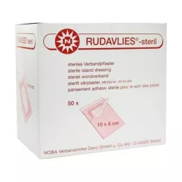 RUDAVLIES-steril bandasjeplaster 6x10 cm, 50 stk