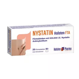 NYSTATIN Holsten filmdrasjerte tabletter, 20 stk