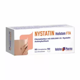 NYSTATIN Holsten filmdrasjerte tabletter, 50 stk