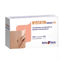 NYSTATIN Holsten filmdrasjerte tabletter, 100 stk