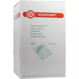 NOBATAMP-steril tamponadebandasje 1 cmx5 m, 15 stk