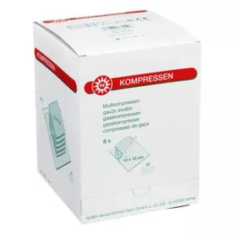 MULLKOMPRESSEN 10x10 cm steril 32 ganger, 8X5 stk