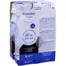 FRESUBIN ORIGINAL DRINK Sjokoladedrikkflaske, 4x200 ml
