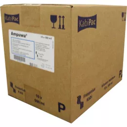 AMPUWA Plastflaske injeksjons-/infusjonsløsning, 10X500 ml