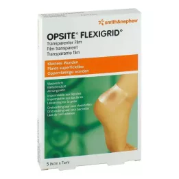 OPSITE Flexigrid transp. sårbandasje 6x7 cm steril, 5 stk