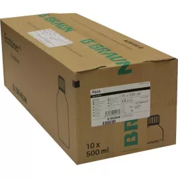 AQUA B.Braun skylleløsning plastflaske, 10X500 ml