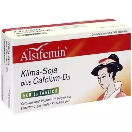 ALSIFEMIN Klima soya pluss kalsium D3 tabletter, 60 stk