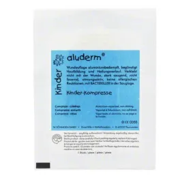 Aluderm barnekompresser 4x, 1 stk