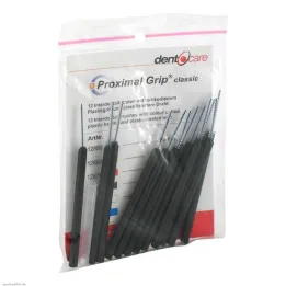 Proximal Grip xx-fin svart interdentalbørste, 12 stk