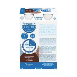 FRESUBIN 2 kcal Fiber DRINK Sjokolade drikkeflaske, 24X200 ml