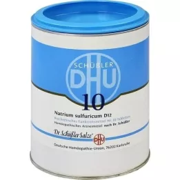 BIOCHEMIE DHU 10 Sodium Sulfuricum D 12 tabletter, 1000 stk