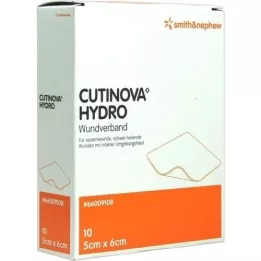 CUTINOVA Hydro 5x6 cm lim sårpute, 10 stk