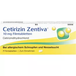 CETIRIZIN Zentiva 10 mg filmdrasjerte tabletter, 7 stk