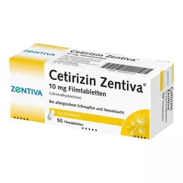 CETIRIZIN Zentiva 10 mg filmdrasjerte tabletter, 50 stk