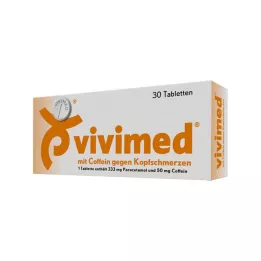 VIVIMED med koffein mot hodepinetabletter, 30 stk