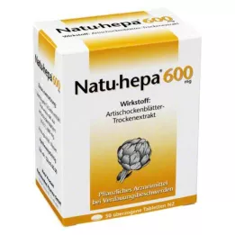 NATU HEPA 600 mg dekket tabletter, 50 timer
