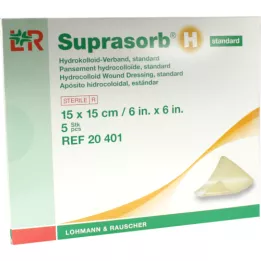 Suprasorb H Hydrocolloid Association Standard 15x15 cm, 5 stk