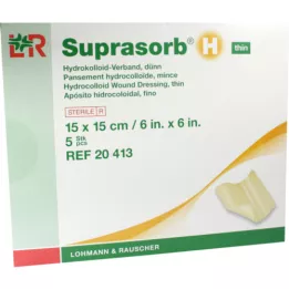 Suprasorb H Hydrocolloid Association Thin 15x15 cm, 5 stk