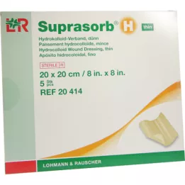 Suprasorb H Hydrocolloid Association Thin 20x20 cm, 5 stk