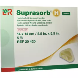 Suprasorb H Hydrocolloid Association Border 14x14 cm, 5 stk