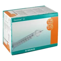 OMNICAN Insulinsprøyte 0,5 ml U100 med kanyle 0,30x12 mm e., 100X1 stk