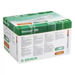 OMNICAN Insulinsprøyte 1 ml U100 med kanyle 0,30x8 mm enkel, 100X1 stk