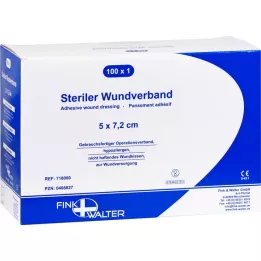 WUNDVERBAND steril 5x7,2 cm, 100 stk