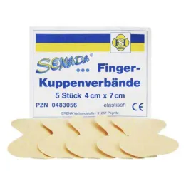 Senada fingertuppbandasje 4x7 cm, 5 stk