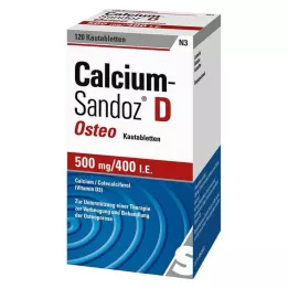 CALCIUM SANDOZ D Osteo 500 mg/400 I.E. Tyggetabletter, 120 stk