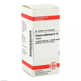 ZINCUM SULFURICUM D 12 tabletter, 80 stk