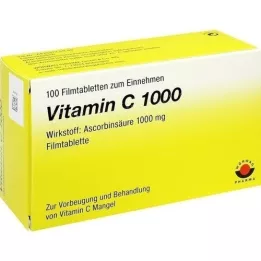 VITAMIN C 1000 filmbelagte tabletter, 100 stk