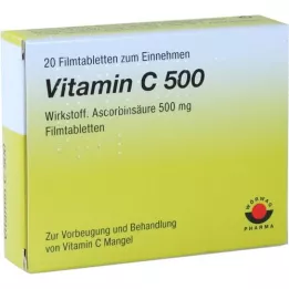 VITAMIN C 500 Film -belagte tabletter, 20 stk