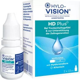 HYLO-VISION HD pluss øyedråper, 2x15 ml