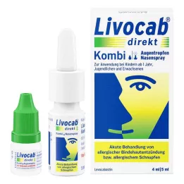LIVOCAB direkte kombinasjon 4 ml øyedråper + 5 ml nesespray, 1 pakke
