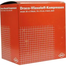 Ikke-vevde kompresser 10x10 cm sterile 4 ganger, 25x2 stk