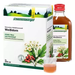 WEISSDORN SAFT Schoenenberger medisinsk plantejuice, 3X200 ml