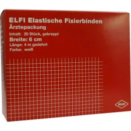 Dracoelfi elastisk festebandasje 6cmx4m kreppet, 20 stk