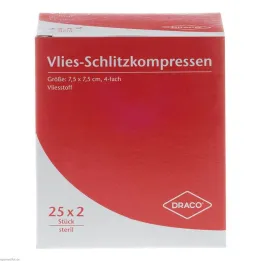 Spaltekompresser fleece 7,5x, 25x2 stk