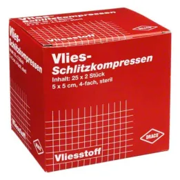 Spaltekompresser fleece 5x5c, 25x2 stk