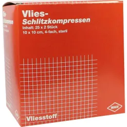 Spaltekompresser fleece 10x1, 25x2 stk