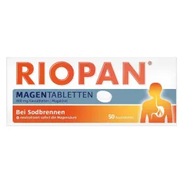 RIOPAN Magetabletter Tyggetabletter, 50 stk