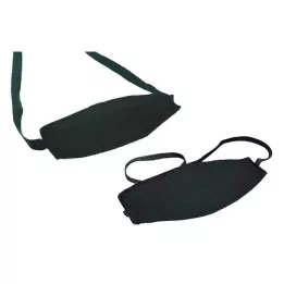 AUGENBINDE oval med sort gummistrikk, 1 stk