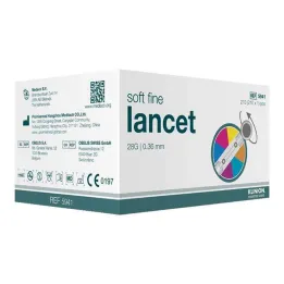 Klinion Soft finfargede lansetter 28 G, 210 stk