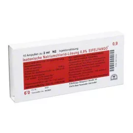 ISOTONISCHE NaCl-løsning 0,9 % Eifelfango Inj.-Lsg., 10X2 ml