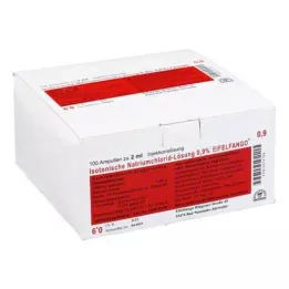ISOTONISCHE NaCl-løsning 0,9 % Eifelfango Inj.-Lsg., 100X2 ml
