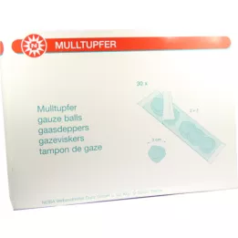 MULLTUPFER plomme -størrelse 2+3 sterilt sett, 30 p