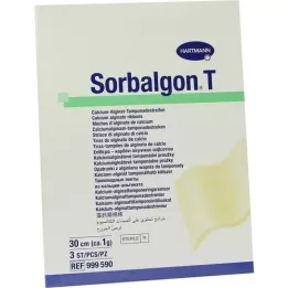 SORBALGON T Tamponade Stripes 1 g/30 cm, 3 stk