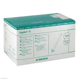 INJEKT F Findoseringssprøyte 1 ml uten boks, 100X1 ml