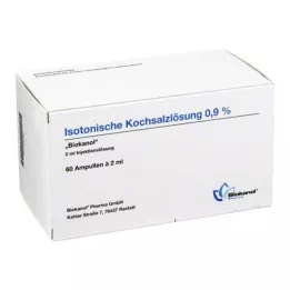 ISOTONISCHE Saltoppløsning 0,9 % Biokanol ampuller, 60X2 ml