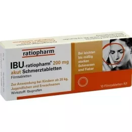 IBU-RATIOPHARM 200 mg akutt smerteblomst.filmtambl., 10 stk